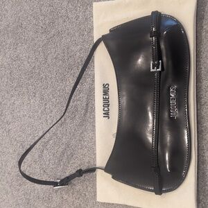 Jacquemus Glossy Black Shoulder Bag